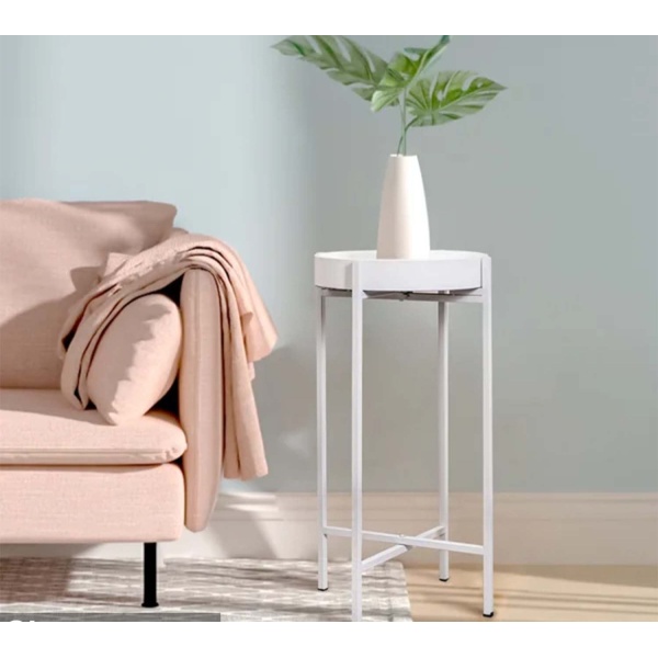 Metal side table with thermal paint - O-SRH-049
