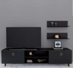 TV table with additional units made of high-quality MDF wood - HFS-125