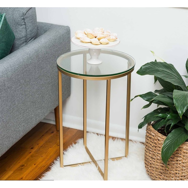 Amita side table, iron with electrostatic paint