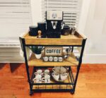 Coffee corner made of MDF wood and steel - OUBE-106