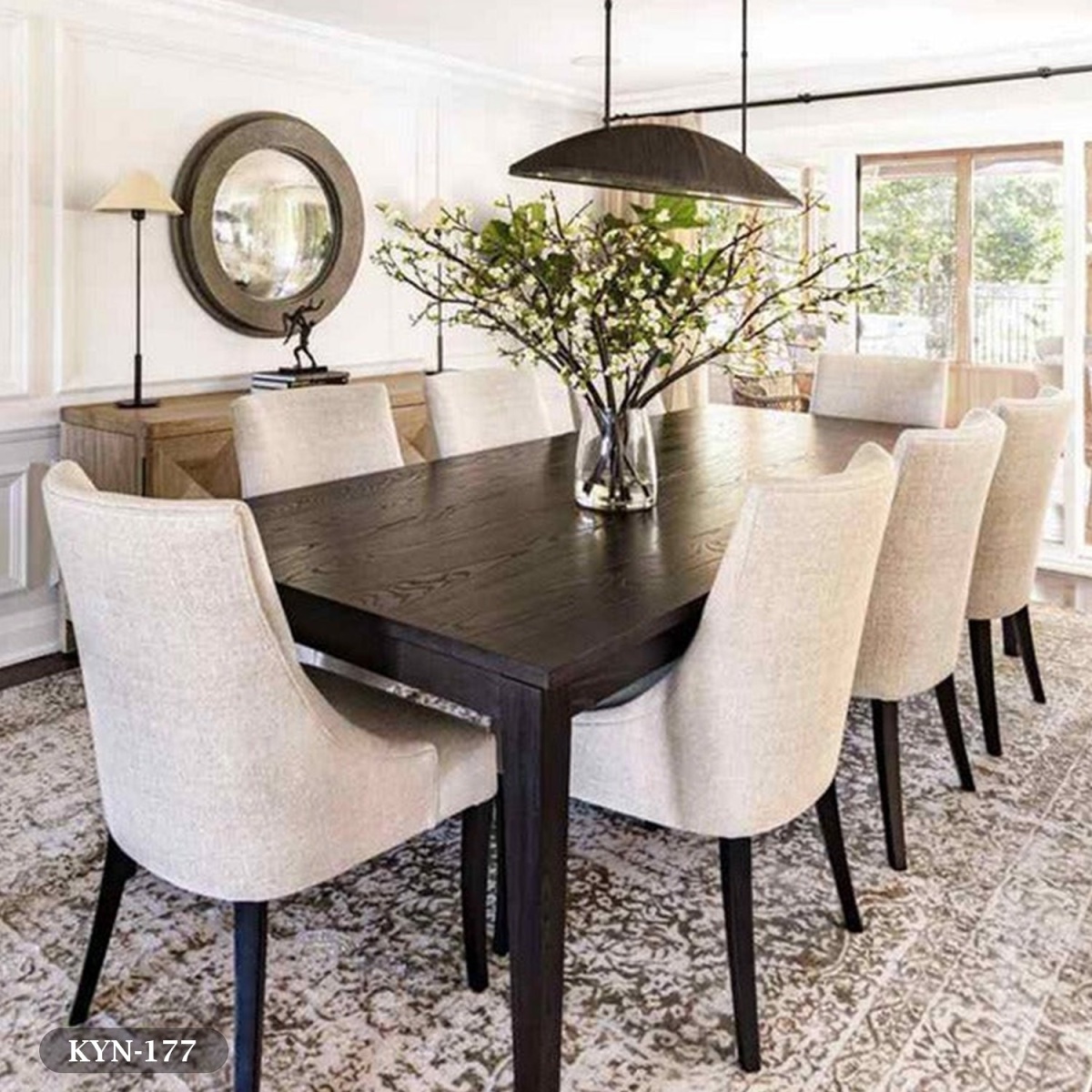 Dining table - 8 pieces of high quality beech wood - KYN-177 - Image 1