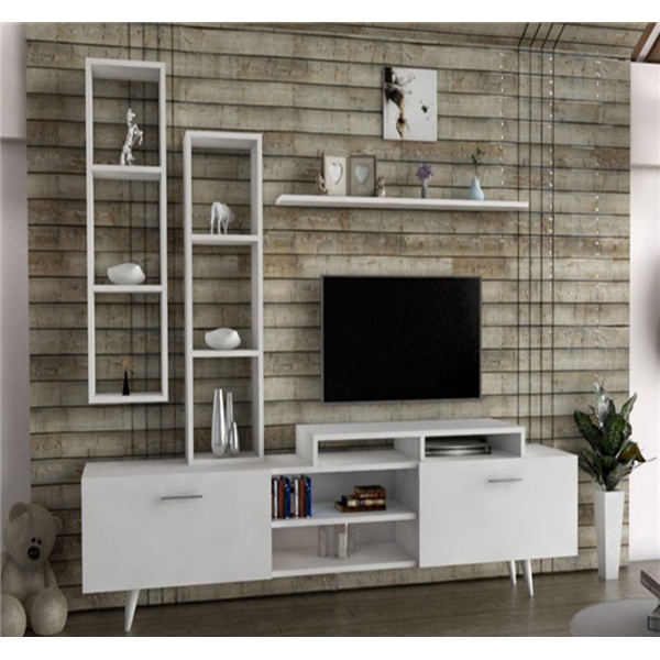 TV table with additional units made of high-quality MDF wood - HFS-124