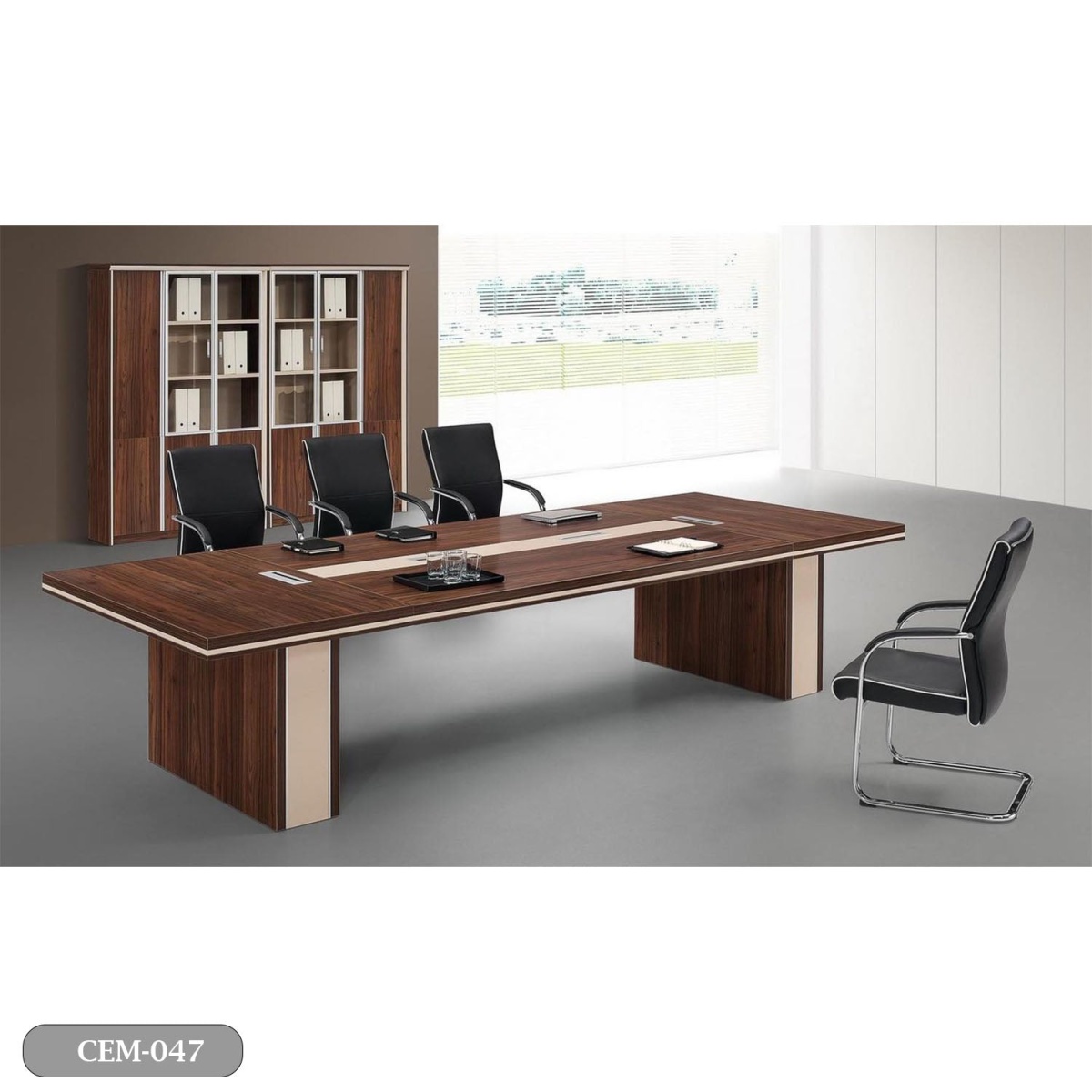 Meeting tab- 240x120 - Spanish MDF wood with metal chassis - CEM-047 - Image 1