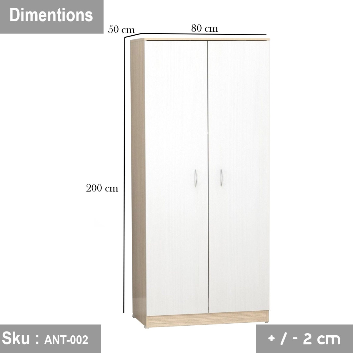 Kdarian MDF wood wardrobe - Image 3