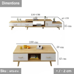 TV table and coffee table made of high-quality MDF wood - HFS-014 - Image 3