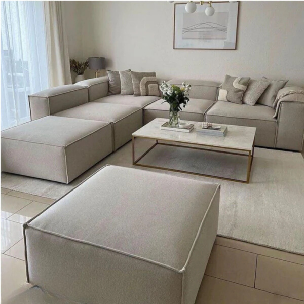Beech wood corner with linen or velvet fabric - KYN-029