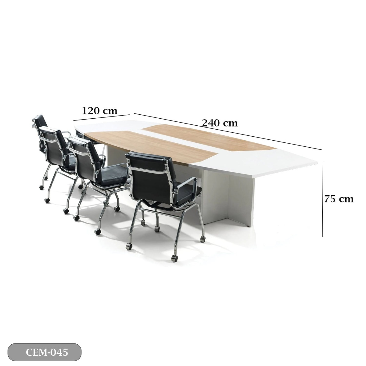 Meeting tab- 240x120 - Spanish MDF wood with metal chassis - CEM-045 - Image 3
