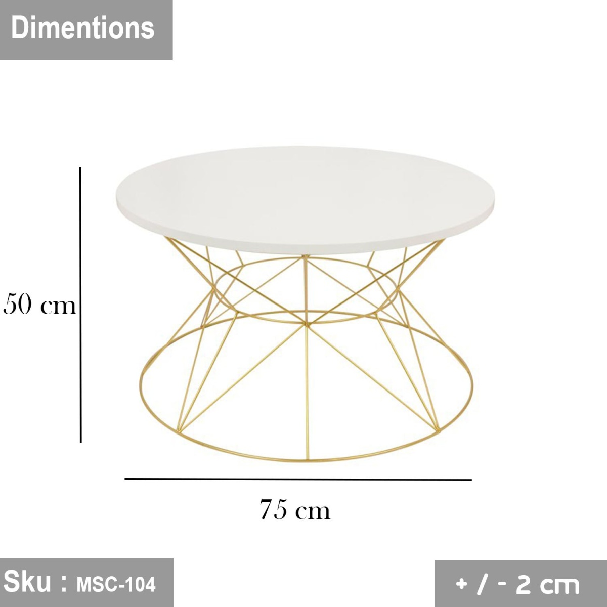 Blanca coffee table 75 * 50 marble - Image 2