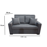 Manx 2-Seater Sofa Bed - Red Beech Wood - HST-083 - Image 3