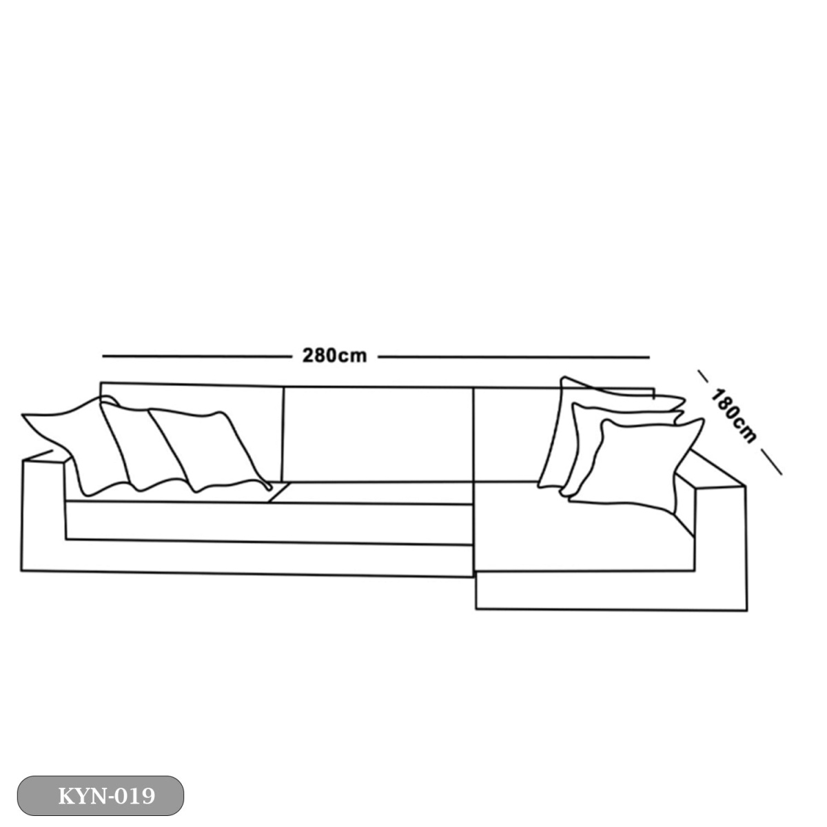 Beech wood corner with linen or velvet fabric - KYN-019 - Image 2