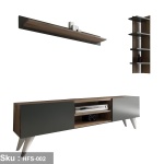 TV table with additional units made of high-quality MDF wood - HFS-002 - Image 2