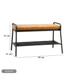 Metal and leather shoe cabinet - LUS-153 - Image 3