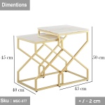 Ashley side table, iron, electrostatic paint - Image 2