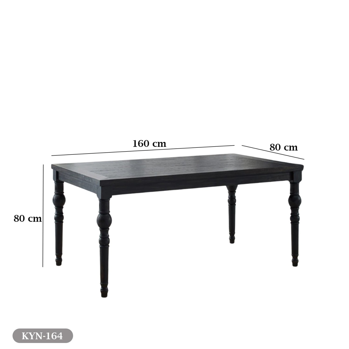 Dining table - 6 pieces of beech wood and high-quality MDF - KYN-164 - Image 2