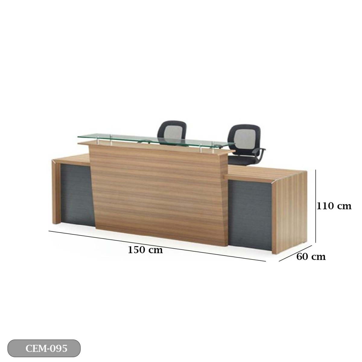 Reception desk - Reception Counter - Spanish MDF wood - CEM-095 - Image 3