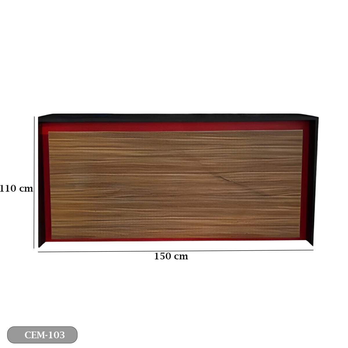 Reception desk - Reception Counter - Spanish MDF wood - CEM-103 - Image 3