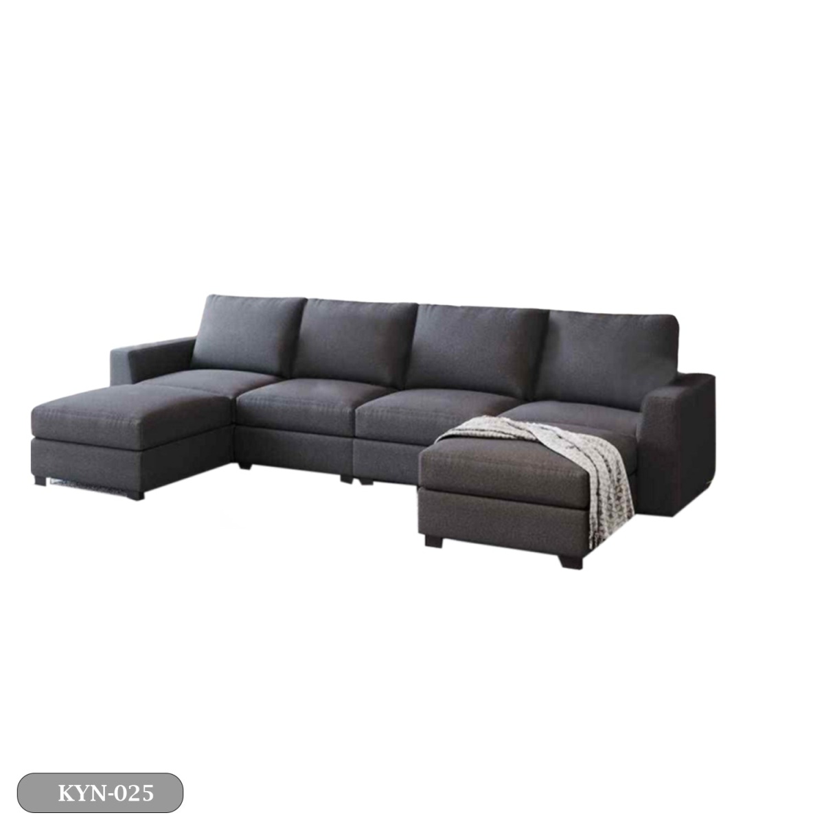 Beech wood corner with linen or velvet fabric - KYN-025 - Image 2