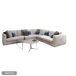 Beech wood corner with linen or velvet fabric - KYN-031 - Image 2