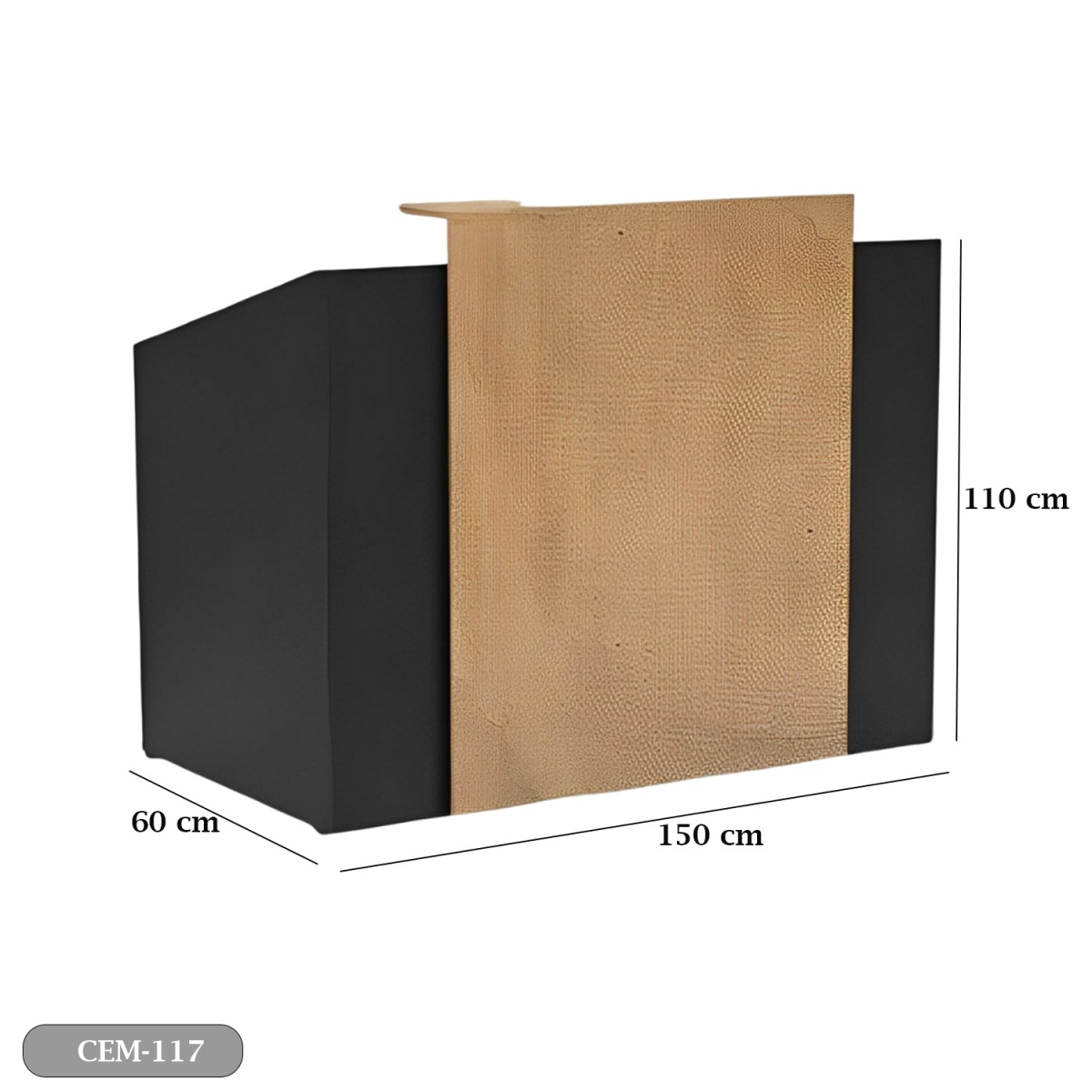 Reception desk - Reception Counter - Spanish MDF wood - CEM-117 - Image 3