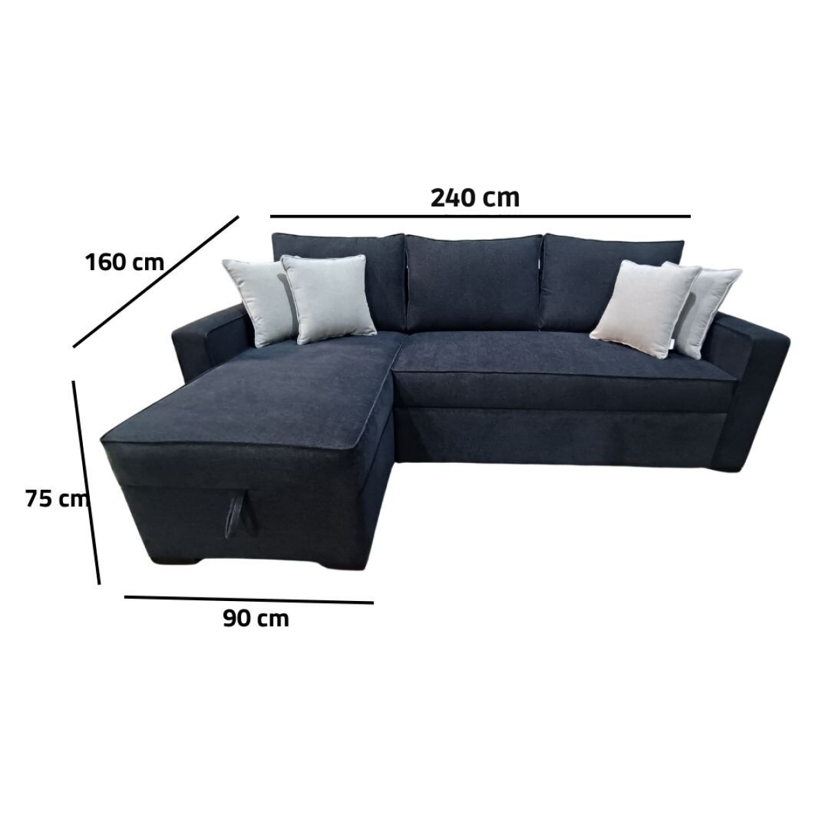 Manx sofa, 2 seater, bed and storage drawer - red beech wood - HST-035 - Image 3