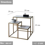 Andrea side table 55 * 50 marble - Image 2