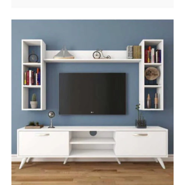 TV table with additional units made of high-quality MDF wood - HFS-128