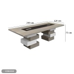 Meeting tab- 240x120 - Spanish MDF wood with metal chassis - CEM-050 - Image 3