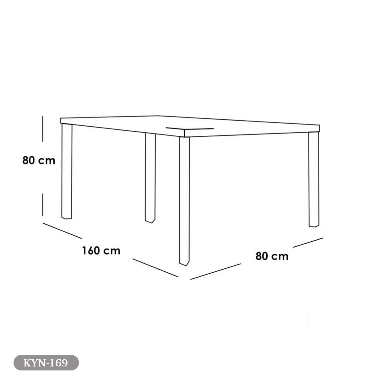 Dining table - 6 pieces of high quality beech wood - KYN-169 - Image 2