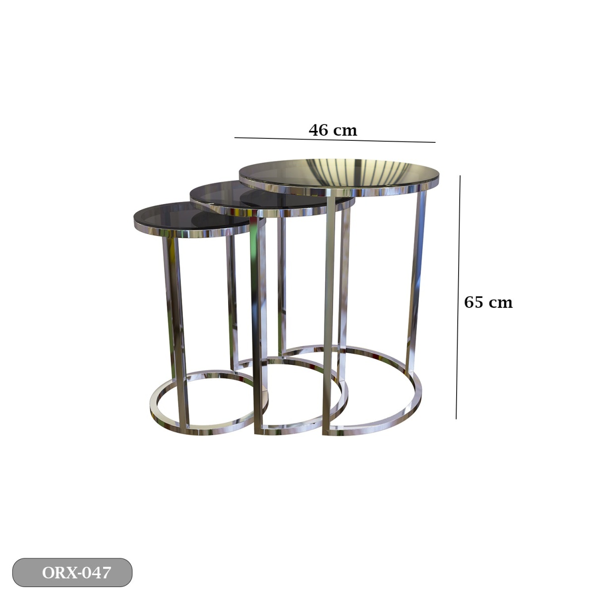 Stainless Steel Side Table - ORX-047 - Image 3