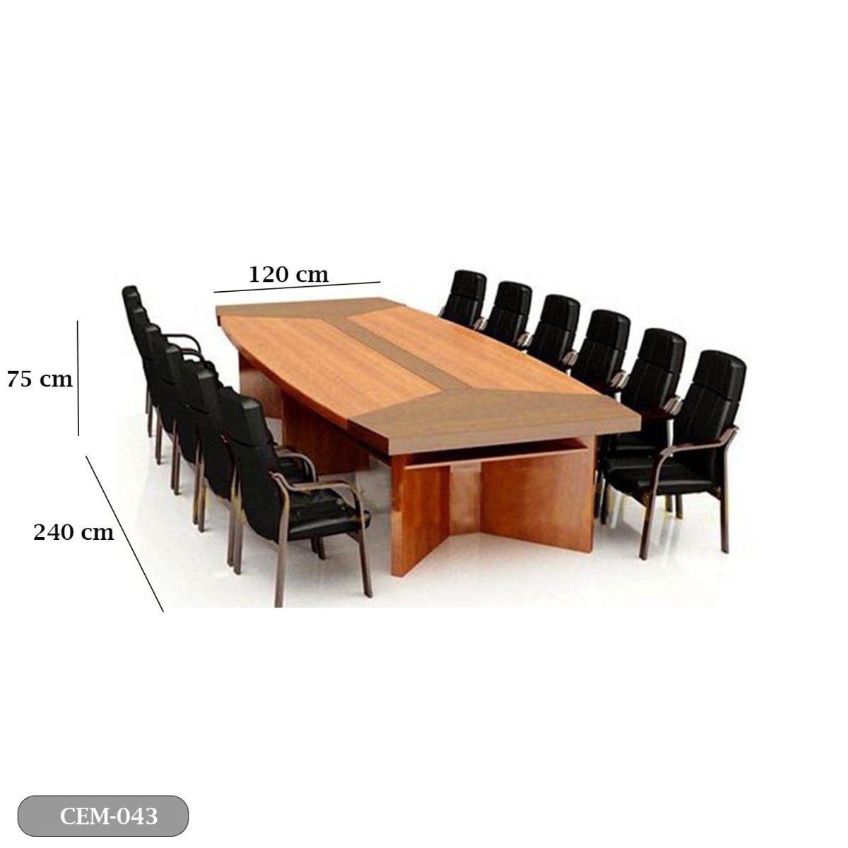 Meeting tab- 240x120 - Spanish MDF wood - CEM-043 - Image 3