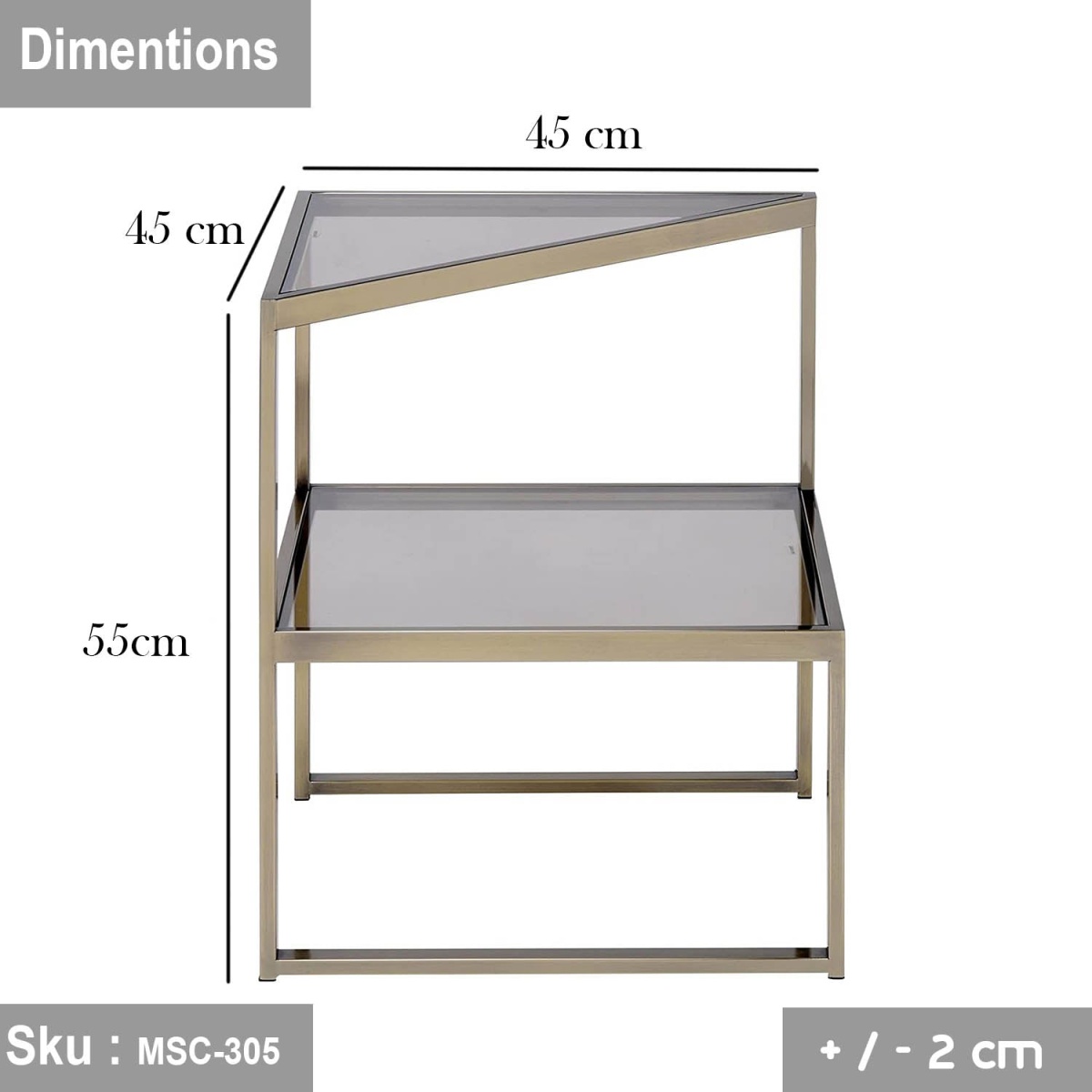 Anya side table, iron, electrostatic painted - Image 2