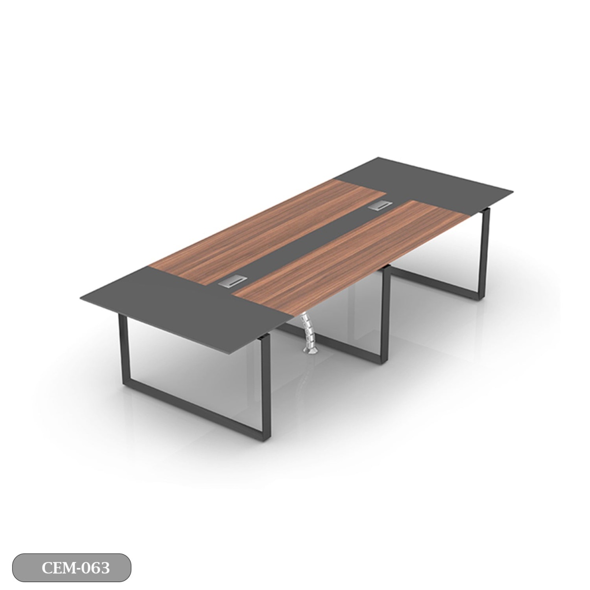 Meeting tab- 240x120 - Spanish MDF wood with metal chassis - CEM-063 - Image 2