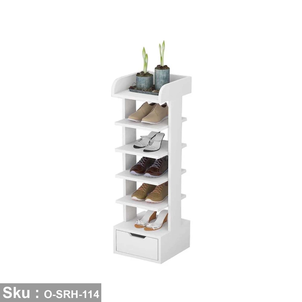 High-quality MDF wooden shoe rack - O-SRH-114 - Image 2