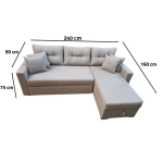 Manx sofa, 2 seater, bed and storage drawer - red beech wood - HST-042 - Image 3