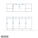 Two-piece kitchen with wood countertops and MDF wood - KYN-009 - Image 2