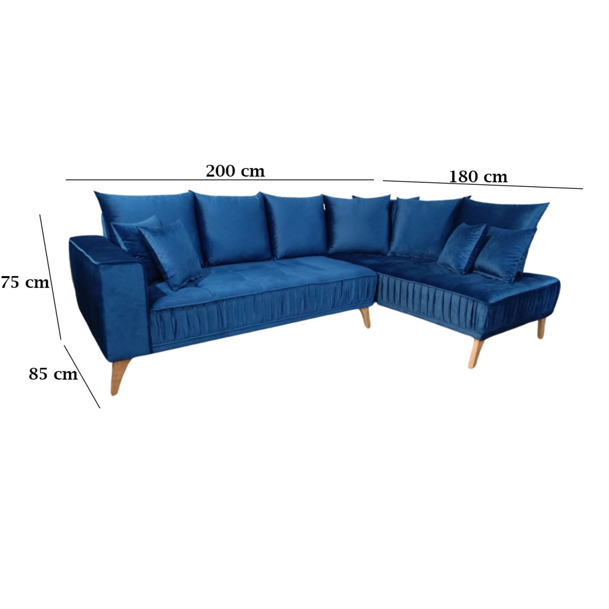 Fixed mobile corner - red beech wood - HST-005 - Image 3