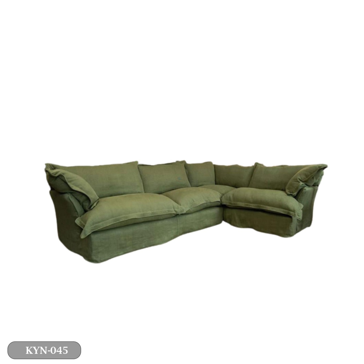 Beech wood corner with linen or velvet fabric - KYN-045 - Image 2