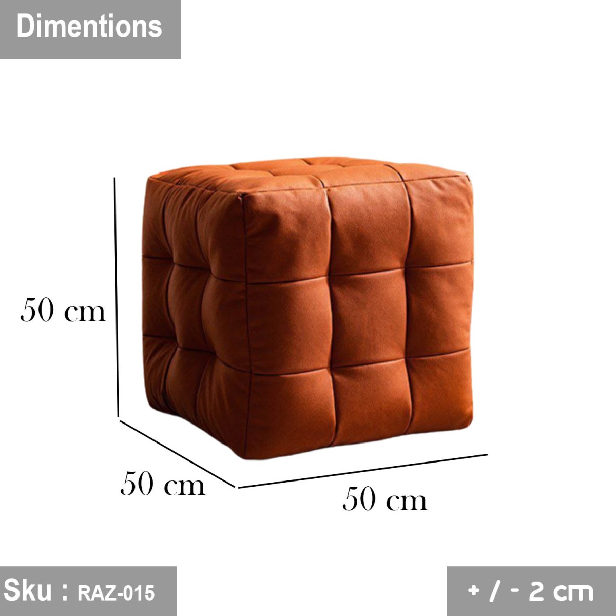Oak wood buffet - orange - Image 2