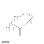 Dining table - 6 pieces of high quality beech wood - KYN-163 - Image 2