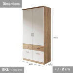 High quality MDF wood wardrobe - OAL-059 - Image 3