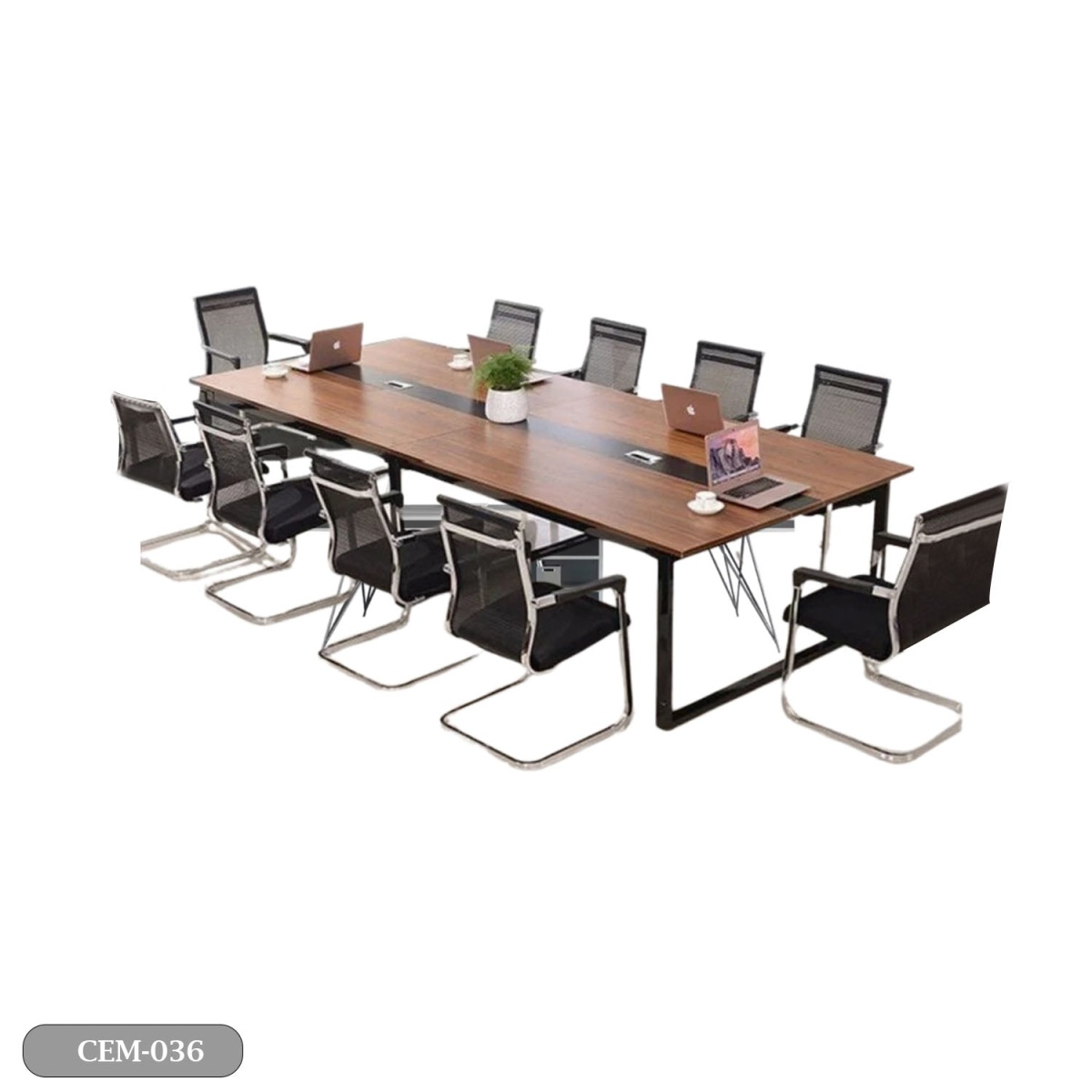 Meeting tab- 240x120 - Spanish MDF wood with metal chassis - CEM-036 - Image 2