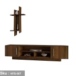 TV table with additional units made of high-quality MDF wood - HFS-007 - Image 2
