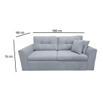 Modern mobile fixed sofa - red beech wood - HST-121 - Image 3