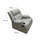 Lazy Boy red beech wood and imported suede leather - GAL-013 - Image 3
