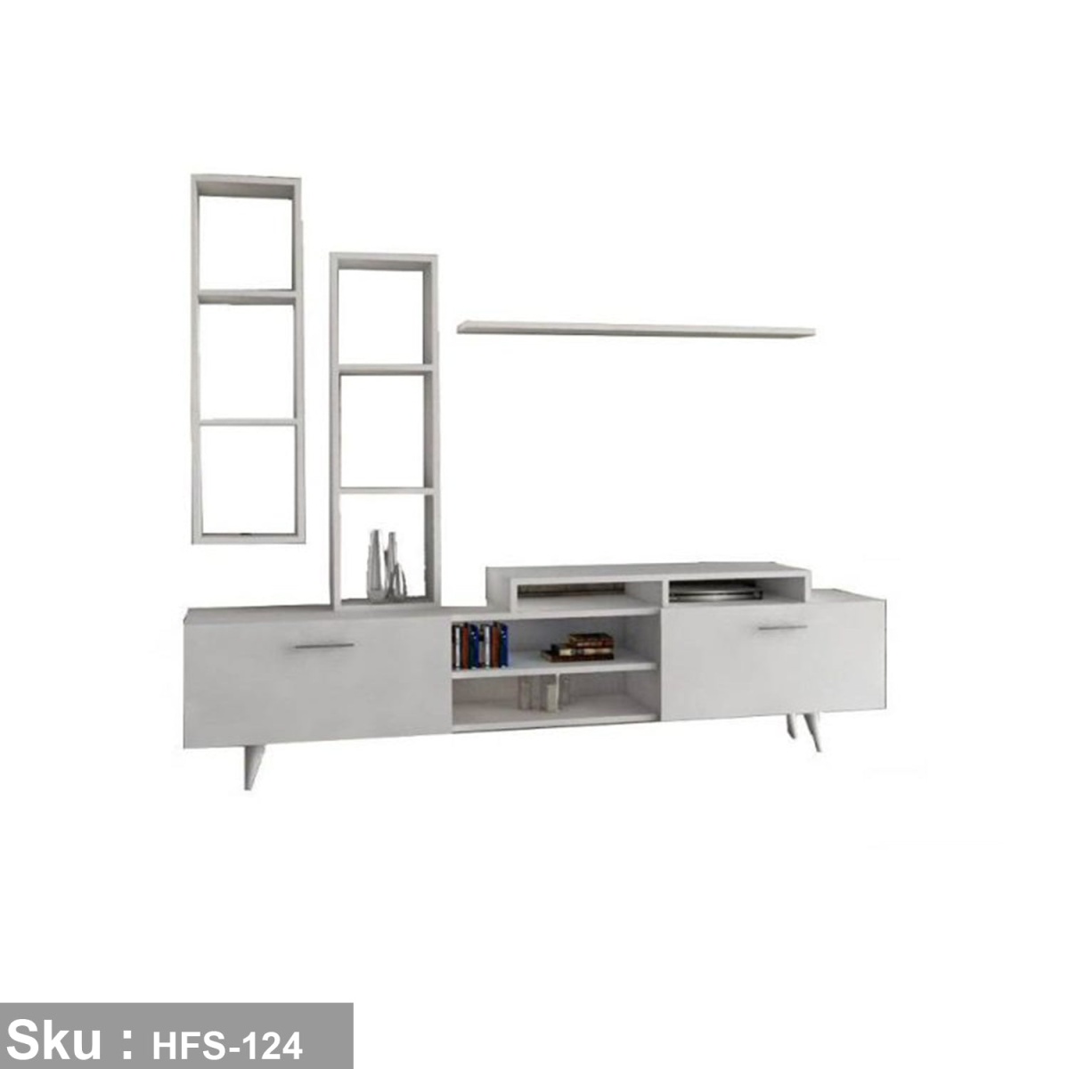 TV table with additional units made of high-quality MDF wood - HFS-124 - Image 2