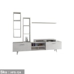 TV table with additional units made of high-quality MDF wood - HFS-124 - Image 2
