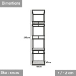 Steel and wood shelving unit - SRS-082 - Image 3