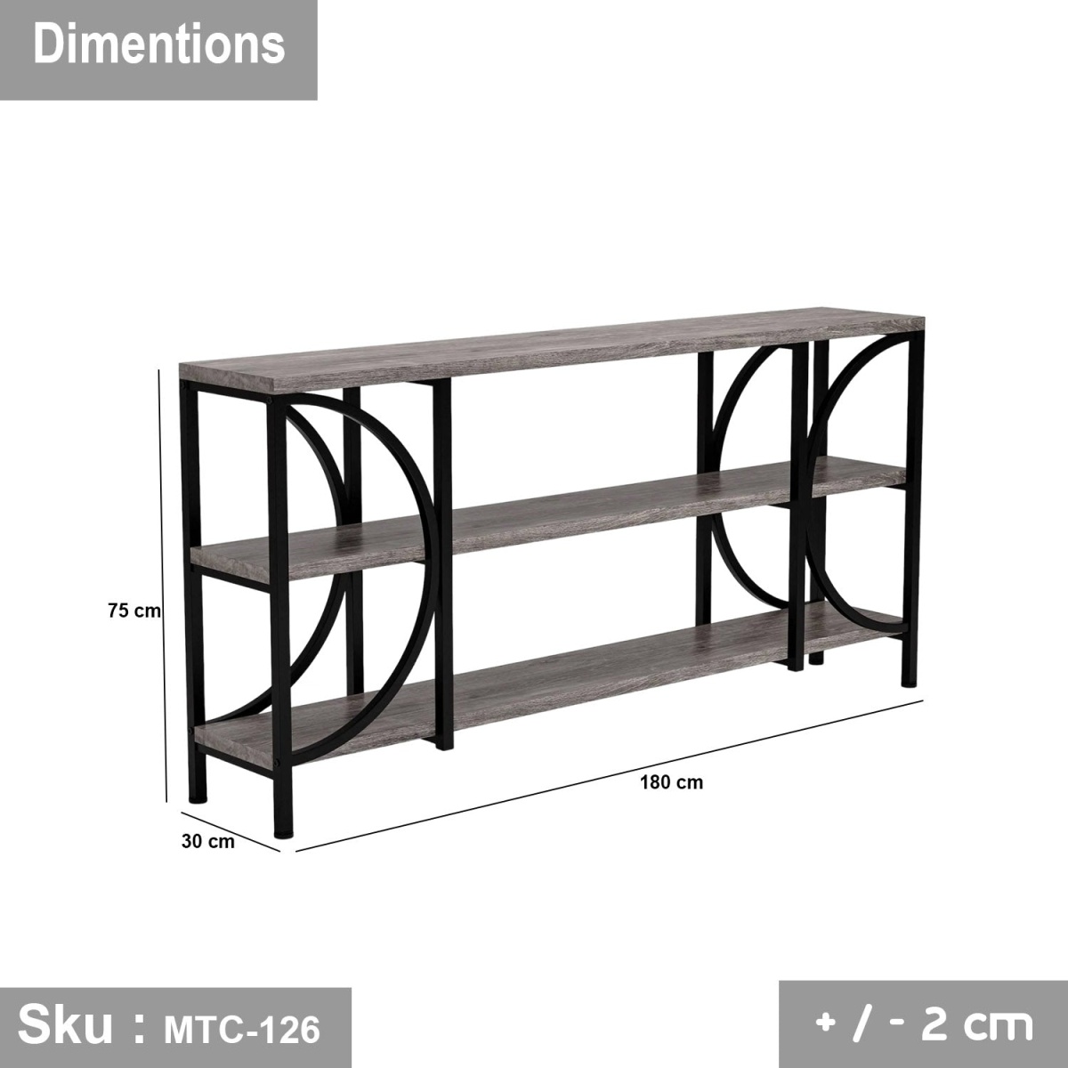 Electrostatic painted metal console - MTC-126 - Image 3