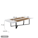 Meeting tab- 240x120 - Spanish MDF wood with metal chassis - CEM-035 - Image 3