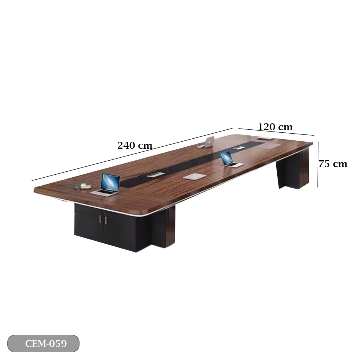 Meeting tab- 240x120 - Spanish MDF wood with metal chassis - CEM-059 - Image 3